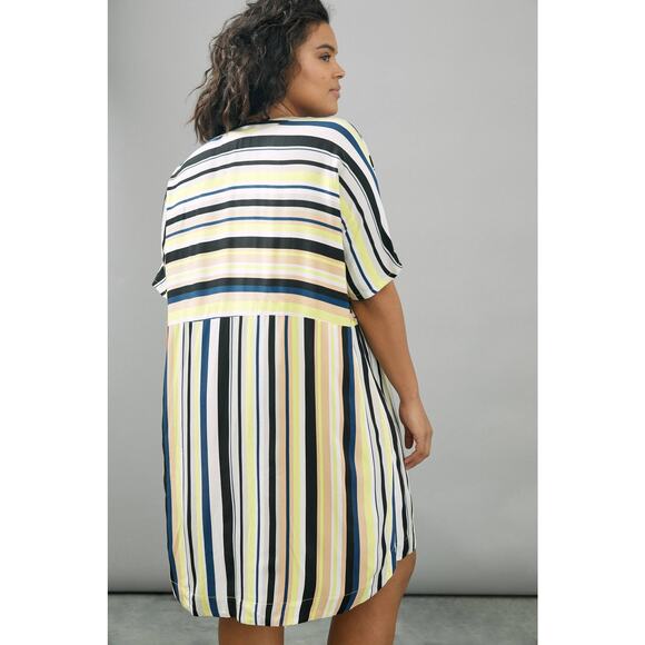 New Anthropologie Peter Som Naxos Striped Tunic Mini Dress $148 XS / S Yellow - Picture 5 of 9